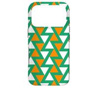 Custodia per iPhone 17 Pro Green Orange White Ireland Tricolor Triangle Zigzag Pattern