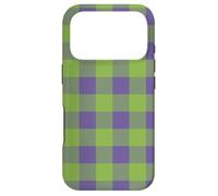 Custodia per iPhone 17 Pro Green Purple Square Rectangle Electric Energetic Pattern