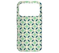 Custodia per iPhone 17 Pro Green Stars Clover Leaves Starfish Mediterranean Pattern