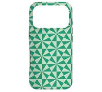 Custodia per iPhone 17 Pro Green Triangle Hexagon Square Middle East Celtic Pattern