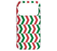 Custodia per iPhone 17 Pro Green White Red Italy Tricolor Horizontal Zigzag Pattern