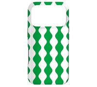 Custodia per iPhone 17 Pro Green White Wave-like Nigeria West Africa Culture Pattern