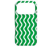 Custodia per iPhone 17 Pro Green White Wavy Nigeria Pattern