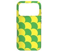 Custodia per iPhone 17 Pro Green Yellow Diagonal Scales Of Fish Arches Pattern