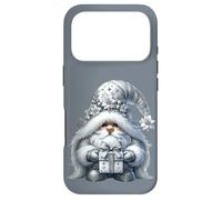 Custodia per iPhone 17 Pro Grey Gnome Graphic In Monochrome Outfit Women Cute Christmas