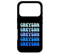 Custodia per iPhone 17 Pro Greyson Retro Name Stack Design