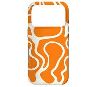 Custodia per iPhone 17 Pro Groovy arancione fluido astratto linea ondulata modello