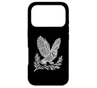 Custodia per iPhone 17 Pro Gufo arte lineare Appassionati Uccelli