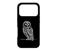 Custodia per iPhone 17 Pro Gufo arte lineare Ornitologo
