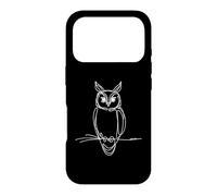 Custodia per iPhone 17 Pro Gufo arte lineare Ornitologo