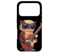 Custodia per iPhone 17 Pro Gufo che suona la chitarra come un vero costume da rockstar