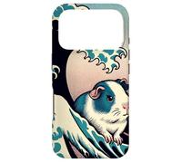 Custodia per iPhone 17 Pro Guinea Pig Art The Great Wave Off Kanagawa Animale giapponese