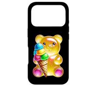 Custodia per iPhone 17 Pro Gummy Bear Candy Ice Cream Cone Giallo