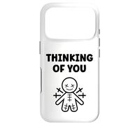 Custodia per iPhone 17 Pro Halloween Horror Funny quote thinking of you Voodoo Doll