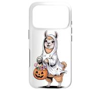 Custodia per iPhone 17 Pro Halloween Lama Fantasma Zucca Dolcetto O Scherzetto
