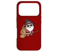 Custodia per iPhone 17 Pro Halloween Santa Volare su Scopa Divertente Costume Art