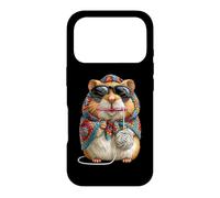 Custodia per iPhone 17 Pro Hamster Hammy Granny Square Crochet Yarn Crochet Lover