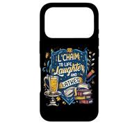 Custodia per iPhone 17 Pro Hanukkah Citazione L'Chaim To Life Ridere E Latkes Ebrei