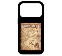 Custodia per iPhone 17 Pro Happiness Found Here Vintage Pirate Map Crab