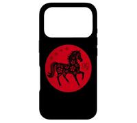 Custodia per iPhone 17 Pro Happy Chinese New Year Art 2026 Red Round Year of the Horse