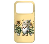 Custodia per iPhone 17 Pro Happy Gardening Gnome With Butterflies Decor Cute Sunflower