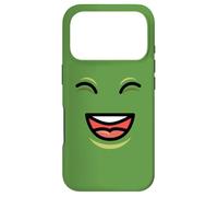 Custodia per iPhone 17 Pro Happy Laughing Face - Cartoon Green Avocado
