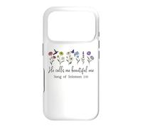 Custodia per iPhone 17 Pro He Calls Me Beautiful One Song of Solomon 2:10 Bible Verse