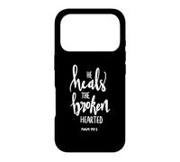 Custodia per iPhone 17 Pro He Heals The Broken Hearted Christian Bibbia Verse Citazione