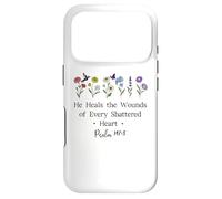 Custodia per iPhone 17 Pro He Heals the Wounds of Every Shattered Heart God Psalm 147:3