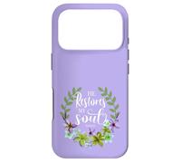 Custodia per iPhone 17 Pro He Restores My Soul Bible Verse Psalm 23 3 Floral Wreath