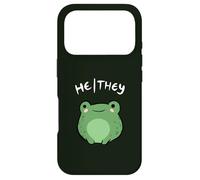 Custodia per iPhone 17 Pro He They Pronouns Frog Cute Nonbinary Queer Aesthetic