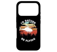 Custodia per iPhone 17 Pro Helicopter Funny Pilot Gift I'd Rather Be Flying Retro