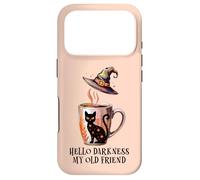 Custodia per iPhone 17 Pro Hello Darkness My Old Friend Black Cat Coffee Mug Witchy Cat
