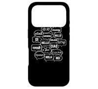 Custodia per iPhone 17 Pro Hello in many Languages Translator Globetrotter Polyglot