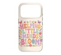 Custodia per iPhone 17 Pro Helping Little Minds Bloom Teacher, farfalla floreale, mela