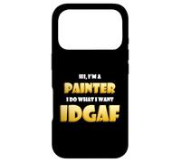 Custodia per iPhone 17 Pro Hi I'm a Painter Artist Paint Brush IDGAF Funny Art Painting