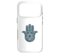 Custodia per iPhone 17 Pro High Tech Hamsa Fatima Stella di David Jewish Charm Pendente