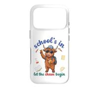 Custodia per iPhone 17 Pro Highland Cow Back To School Vibes Scuole In Let Chaos Begin