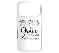Custodia per iPhone 17 Pro His Grace is Enough Bible Verse Christian 2 Corinthians 12:9