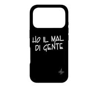 Custodia per iPhone 17 Pro Ho il mal di gente | Marca dolceSenso URBAN testo bianco