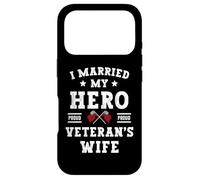 Custodia per iPhone 17 Pro Ho sposato il mio eroe orgoglioso veterano moglie Memorial Day Vintage