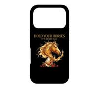 Custodia per iPhone 17 Pro Hold Your Horses Horse Racing Whiskey Drink