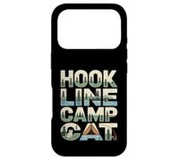 Custodia per iPhone 17 Pro Hook Line Camp Cat Funny Camping Pesca