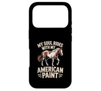 Custodia per iPhone 17 Pro Horse American Paint "My Soul Rides With My" Equestre