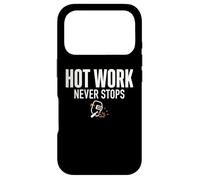 Custodia per iPhone 17 Pro Hot Work Never Stops Welder Welding Blue Collar Job Work
