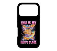 Custodia per iPhone 17 Pro Hotdog Meme Cat My Happy Place Bootleg Glizzy Hot Dog