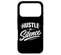 Custodia per iPhone 17 Pro Hustle In Silence Citazione motivazionale stile vintage uomo donna