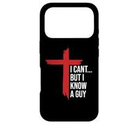 Custodia per iPhone 17 Pro I Can't But I Know Guy Mens Jesus Cross Minimalist Christian
