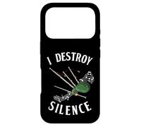 Custodia per iPhone 17 Pro I destroy silence, regalo divertente cornamusa