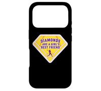 Custodia per iPhone 17 Pro I diamanti sono i migliori amici delle ragazze Softball Baseball femminile